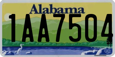 AL license plate 1AA7504