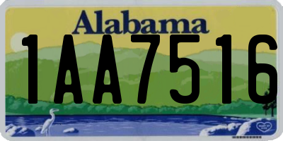 AL license plate 1AA7516