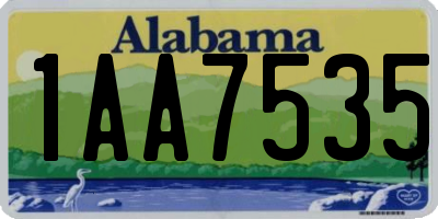 AL license plate 1AA7535