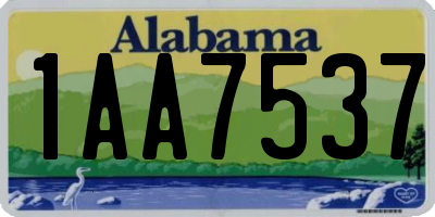 AL license plate 1AA7537