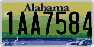 AL license plate 1AA7584