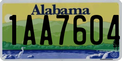 AL license plate 1AA7604