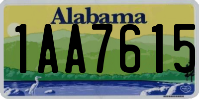 AL license plate 1AA7615
