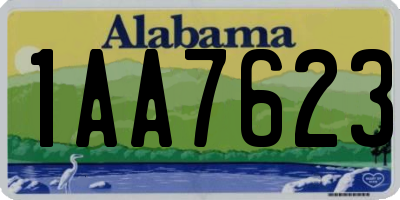 AL license plate 1AA7623