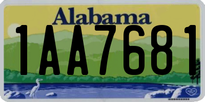 AL license plate 1AA7681