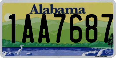 AL license plate 1AA7687