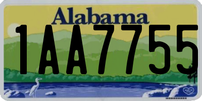 AL license plate 1AA7755