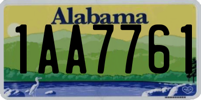 AL license plate 1AA7761