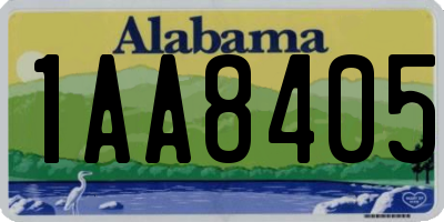 AL license plate 1AA8405