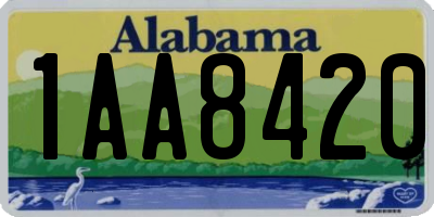 AL license plate 1AA8420