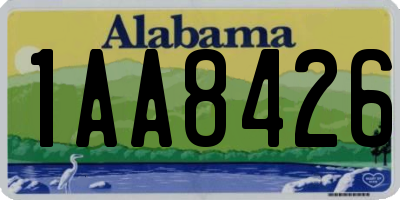 AL license plate 1AA8426