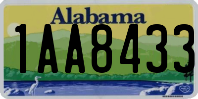 AL license plate 1AA8433