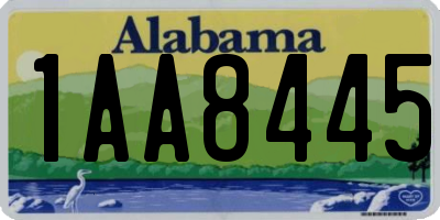 AL license plate 1AA8445