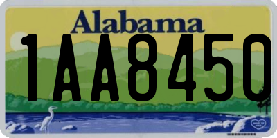 AL license plate 1AA8450