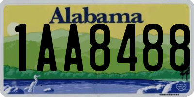 AL license plate 1AA8488