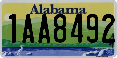 AL license plate 1AA8492
