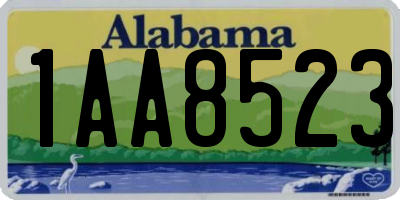 AL license plate 1AA8523