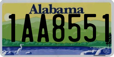 AL license plate 1AA8551