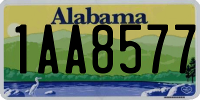 AL license plate 1AA8577