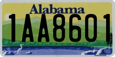 AL license plate 1AA8601