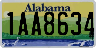 AL license plate 1AA8634