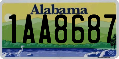 AL license plate 1AA8687