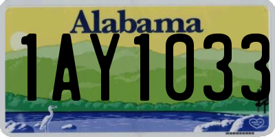 AL license plate 1AY1033