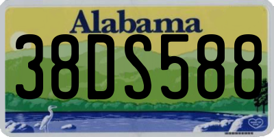 AL license plate 38DS588
