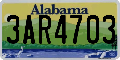AL license plate 3AR4703