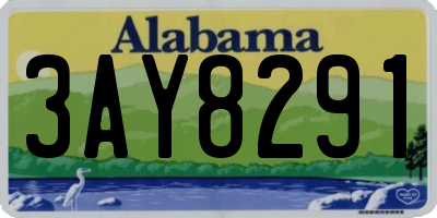 AL license plate 3AY8291