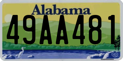 AL license plate 49AA481