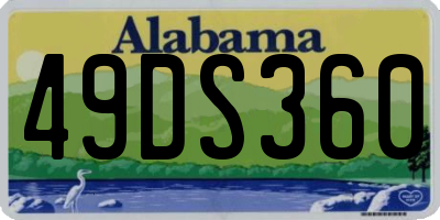 AL license plate 49DS360