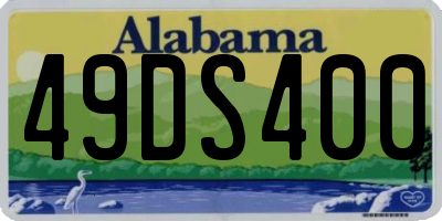 AL license plate 49DS400