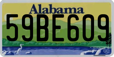 AL license plate 59BE609