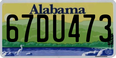 AL license plate 67DU473