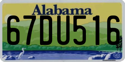 AL license plate 67DU516