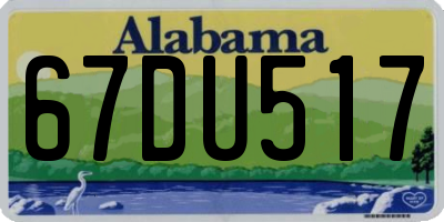 AL license plate 67DU517