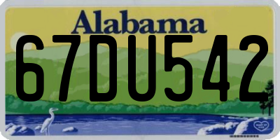AL license plate 67DU542