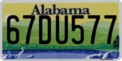 AL license plate 67DU577