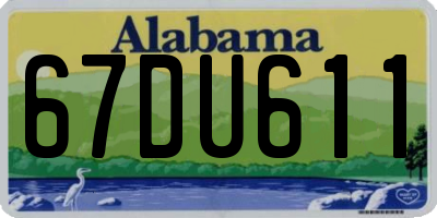 AL license plate 67DU611