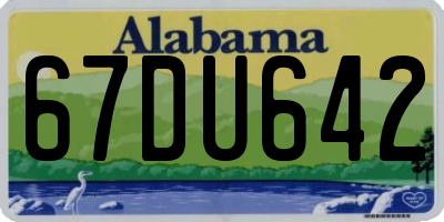 AL license plate 67DU642