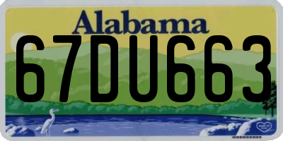 AL license plate 67DU663