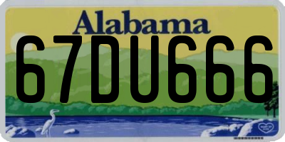 AL license plate 67DU666