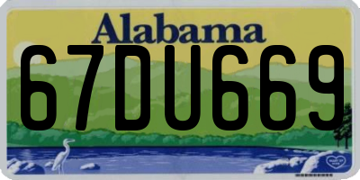 AL license plate 67DU669