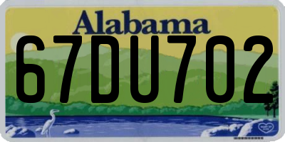 AL license plate 67DU702
