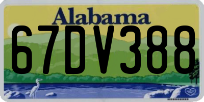 AL license plate 67DV388