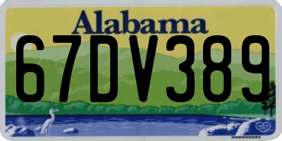 AL license plate 67DV389