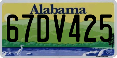 AL license plate 67DV425