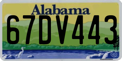 AL license plate 67DV443
