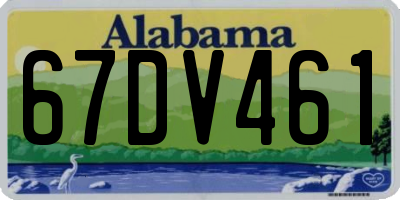 AL license plate 67DV461